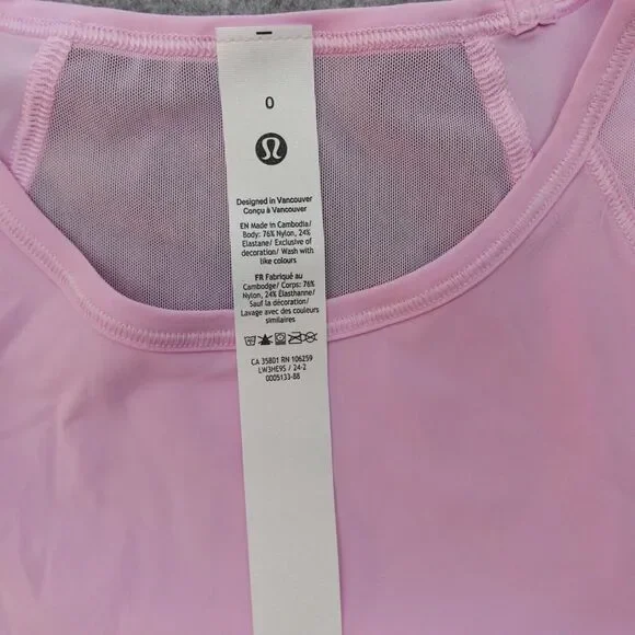 New Lululemon Size 0 Sculpt Short Sleeve Shirt Classic Fit VITP Vita Pink - Picture 6 of 7